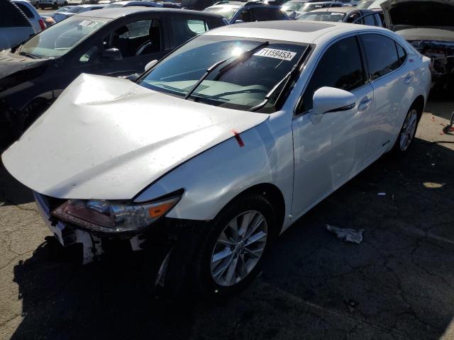 JTHBW1GG4E2073611 - 2014 LEXUS ES 300H WHITE photo 1