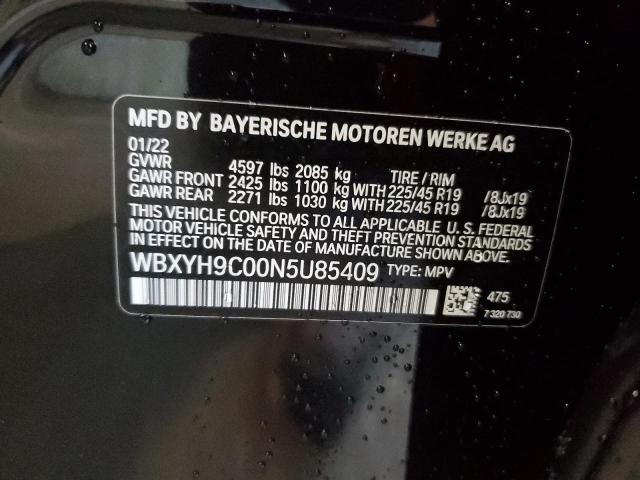 WBXYH9C00N5U85409 - 2022 BMW X2 SDRIVE28I BLACK photo 13