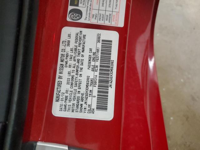 JN1AZ4EH3CM562992 - 2012 NISSAN 370Z BASE RED photo 12