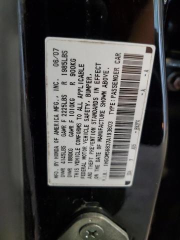 1HGCM56837A193603 - 2007 HONDA ACCORD EX BLACK photo 12