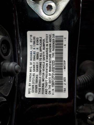 19XFC2F51JE021223 - 2018 HONDA CIVIC LX 黑色 照片 13