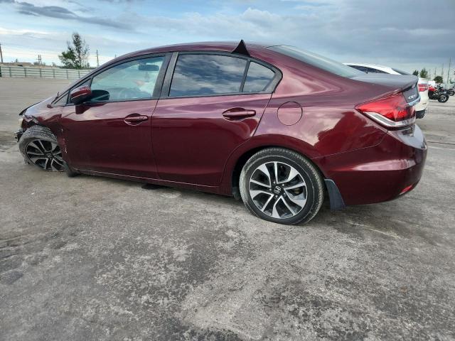19XFB2F80FE033741 - 2015 HONDA CIVIC EX BURGUNDY photo 2