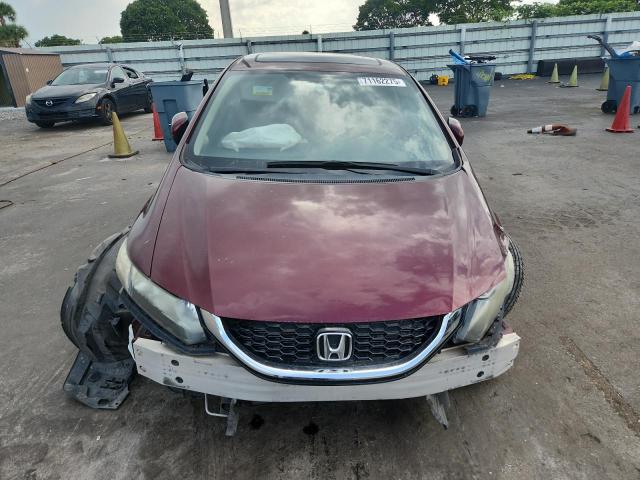 19XFB2F80FE033741 - 2015 HONDA CIVIC EX BURGUNDY photo 5