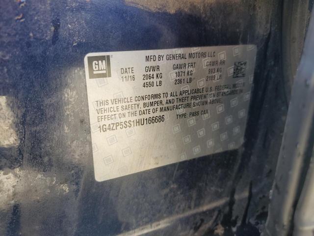 1G4ZP5SS1HU166686 - 2017 BUICK LACROSSE ESSENCE BLUE photo 12