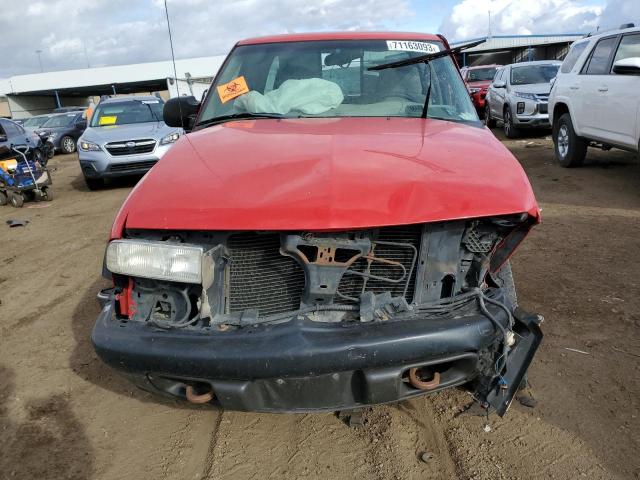 1GCCT19W2Y8292202 - 2000 CHEVROLET S TRUCK S10 RED photo 5