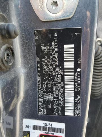 5TFCT54147X001898 - 2007 TOYOTA TUNDRA DOUBLE CAB SR5 CHARCOAL photo 12