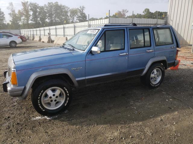 1J4FJ58S9ML625375 - 1991 JEEP CHEROKEE LAREDO BLUE photo 1