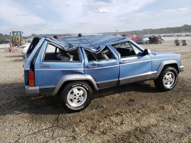 1J4FJ58S9ML625375 - 1991 JEEP CHEROKEE LAREDO BLUE photo 3