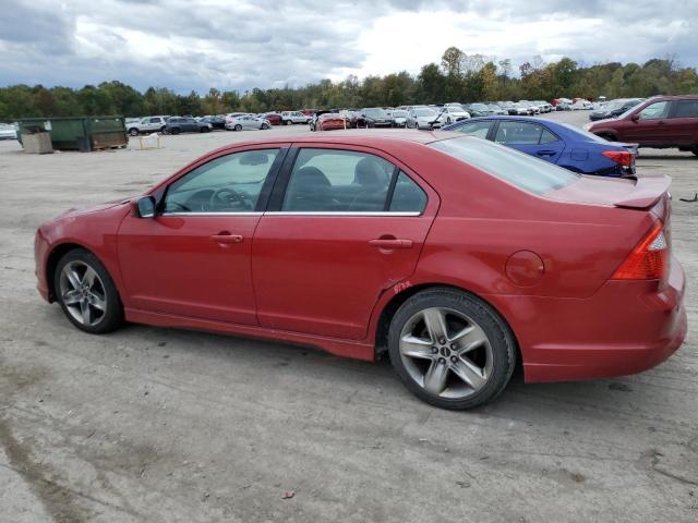 3FAHP0KC8AR111490 - 2010 FORD FUSION SPORT RED photo 2
