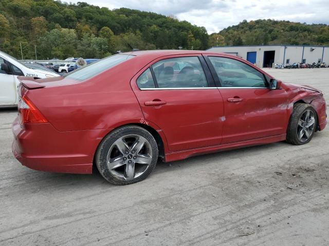 3FAHP0KC8AR111490 - 2010 FORD FUSION SPORT RED photo 3