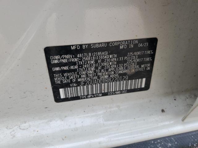 JF2GUADC1R8220129 - 2024 SUBARU CROSSTREK PREMIUM WHITE photo 14