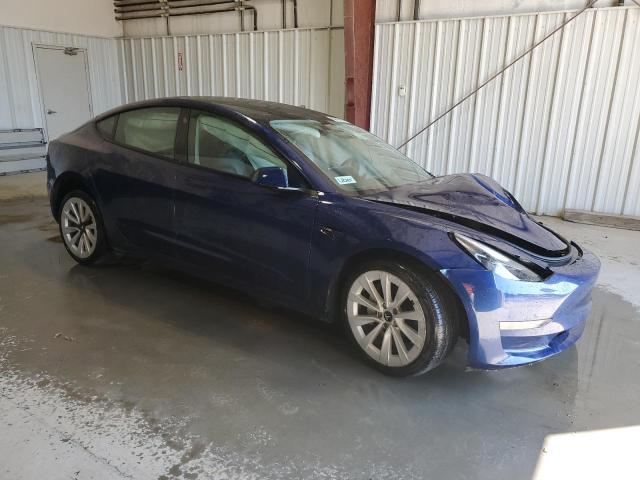 5YJ3E1EA7NF369176 - 2022 TESLA MODEL 3 BLUE photo 4