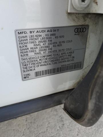 WA1LHAF71HD055135 - 2017 AUDI Q7 PREMIUM PLUS WHITE photo 12