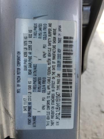 JM1GL1U5XH1151547 - 2017 MAZDA 6 SPORT SILVER photo 12