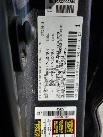 5TFCZ5AN4JX157890 - 2018 TOYOTA TACOMA DOUBLE CAB Gris foto 12