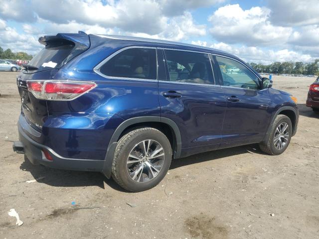 5TDJKRFH8GS275901 - 2016 TOYOTA HIGHLANDER XLE BLUE photo 3
