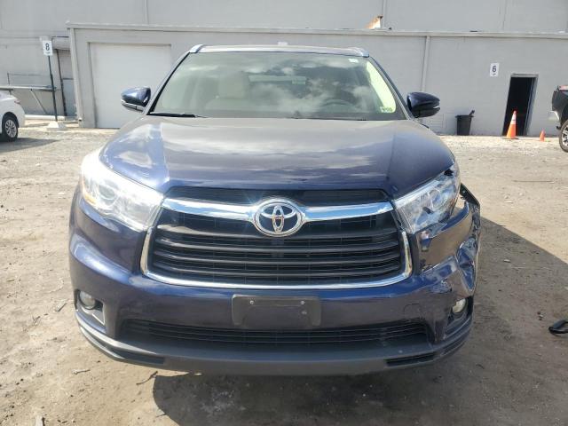 5TDJKRFH8GS275901 - 2016 TOYOTA HIGHLANDER XLE BLUE photo 5