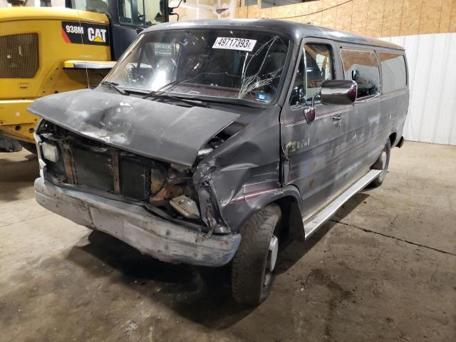 2B5WB35Y6LK771451 - 1990 DODGE RAM WAGON B350 BUS GRAY photo 1