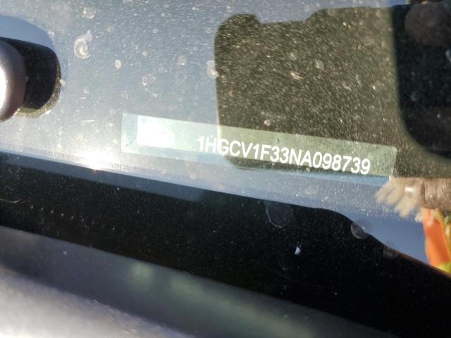 1HGCV1F33NA098739 - 2022 HONDA ACCORD SPORT BLACK photo 13