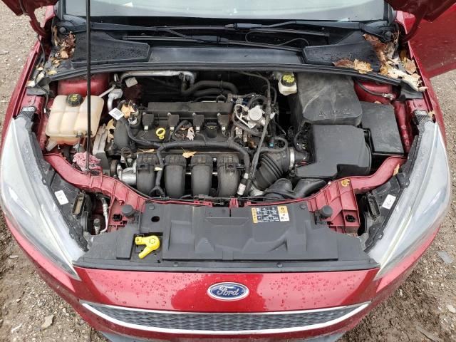 1FADP3H20HL257695 - 2017 FORD FOCUS SEL RED photo 11