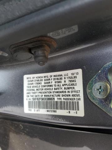 19XFB2F58DE088828 - 2013 HONDA CIVIC LX ნაცრისფერი ფოტო 12