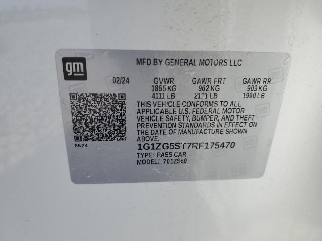 1G1ZG5ST7RF175470 - 2024 CHEVROLET MALIBU RS 白色 照片 13