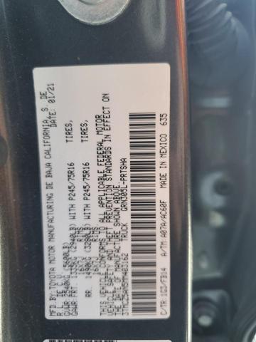 3TMCZ5AN5MM403162 - 2021 TOYOTA TACOMA DOUBLE CAB CHARCOAL photo 12