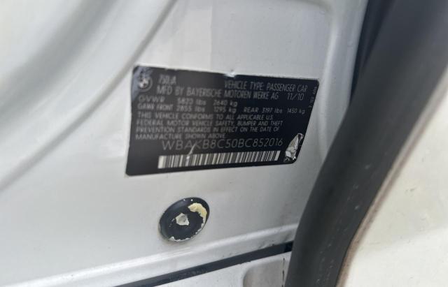 WBAKB8C50BC852016 - 2011 BMW 750 LI WHITE photo 10