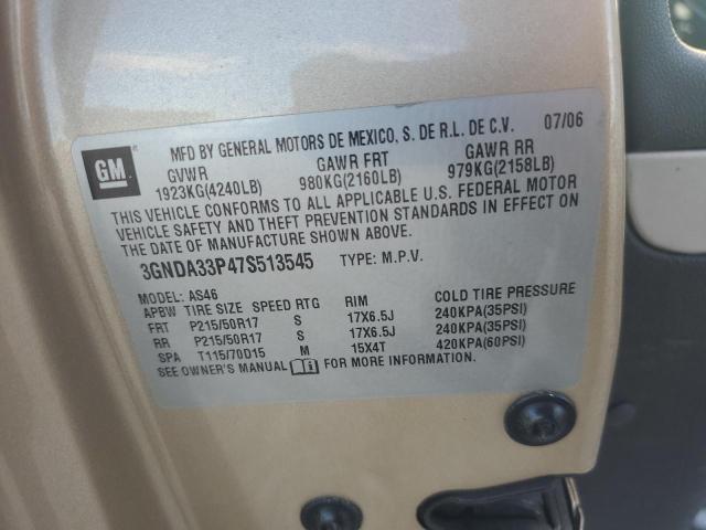 3GNDA33P47S513545 - 2007 CHEVROLET HHR LT GOLD photo 13