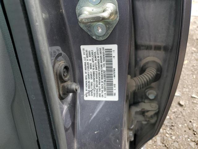 19XFC1F34LE005707 - 2020 HONDA CIVIC EX GRAY photo 12