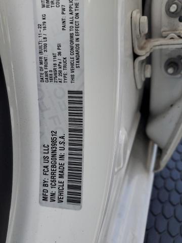 1C6RREBG0NN398512 - 2022 RAM 1500 BIG HORN/LONE STAR WHITE photo 12