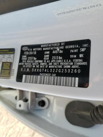 5XXGT4L32JG253260 - 2018 KIA OPTIMA LX 白色 照片 12