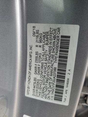 1HGCV1F33JA237066 - 2018 HONDA ACCORD SPORT Silber Foto 14