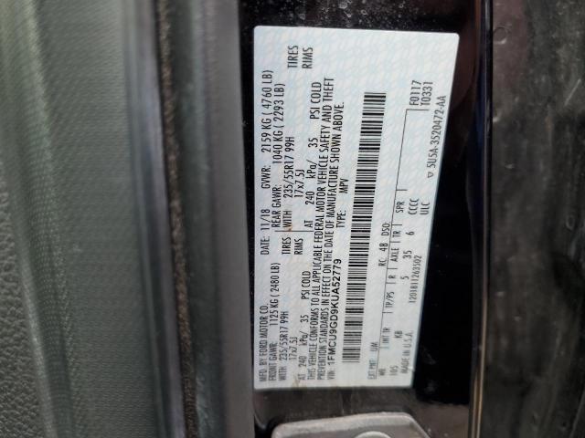 1FMCU9GD9KUA52779 - 2019 FORD ESCAPE SE BLACK photo 13