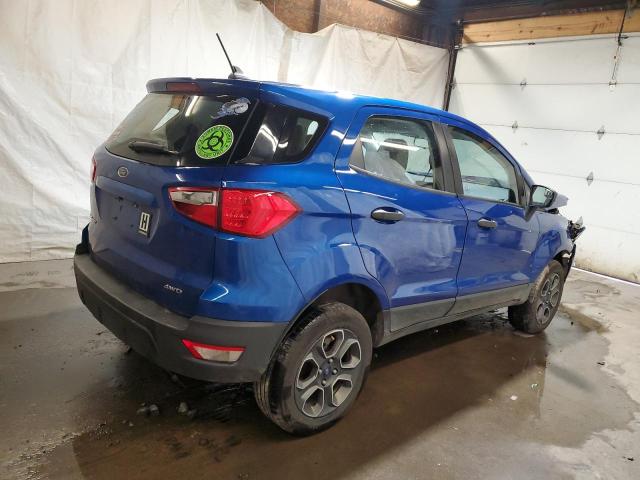 MAJ6S3FL5MC398968 - 2021 FORD ECOSPORT S ლურჯი ფოტო 3