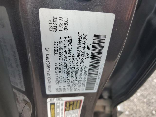 5J8TC2H54KL033781 - 2019 ACURA RDX TECHNOLOGY Մոխրագույն լուսանկար 13