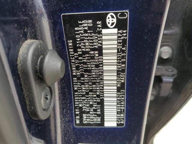 5YFEPRAE3LP084180 - 2020 TOYOTA COROLLA LE BLUE photo 13