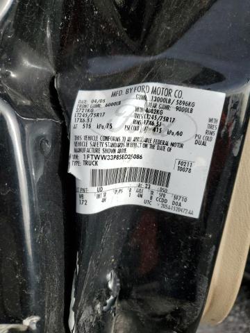 1FTWW33P85ED25086 - 2005 FORD F350 SUPER DUTY CHARCOAL photo 12