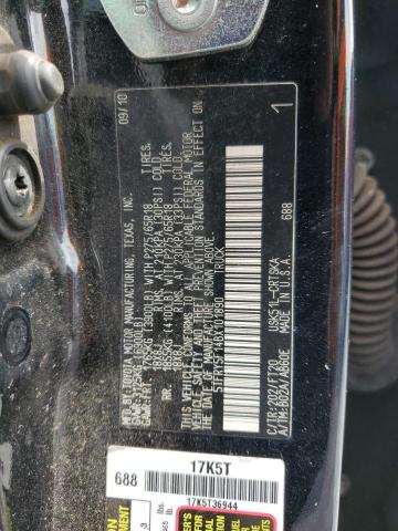 5TFRY5F14BX101890 - 2011 TOYOTA TUNDRA DOUBLE CAB SR5 BLACK photo 12