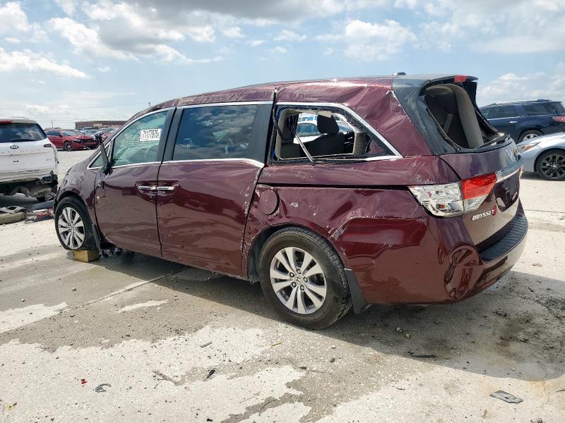 5FNRL5H68FB100541 - 2015 HONDA ODYSSEY EXL BURGUNDY photo 2