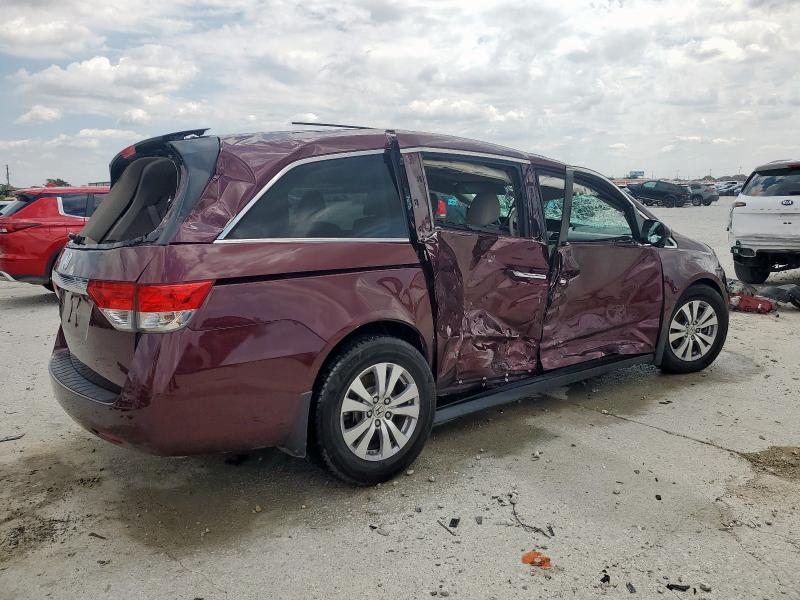 5FNRL5H68FB100541 - 2015 HONDA ODYSSEY EXL BURGUNDY photo 3