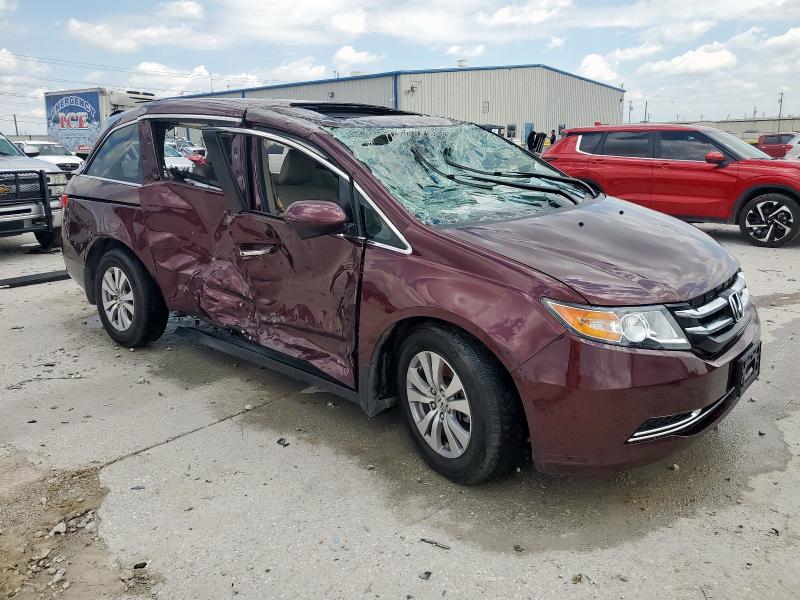 5FNRL5H68FB100541 - 2015 HONDA ODYSSEY EXL BURGUNDY photo 4