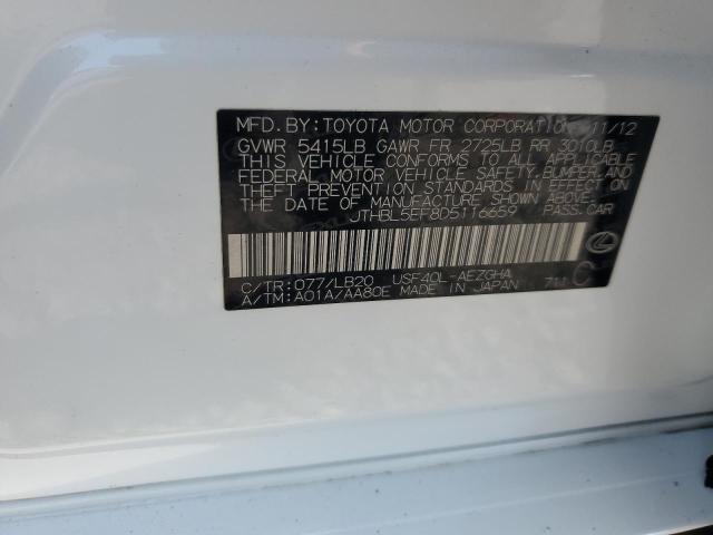 JTHBL5EF8D5116659 - 2013 LEXUS LS 460 WHITE photo 12