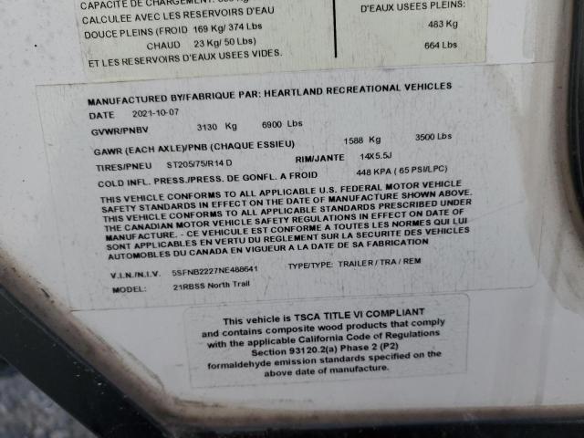 5SFNB2227NE488641 - 2022 HEARTLAND NT 25LRSS 白色 照片 10