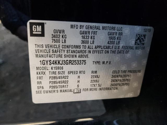 1GYS4KKJ3GR253375 - 2016 CADILLAC ESCALADE ESV PLATINUM შავი ფოტო 14