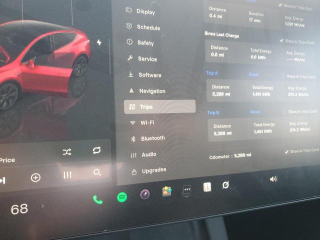 7SAYGDED5RF204649 - 2024 TESLA MODEL Y RED photo 9