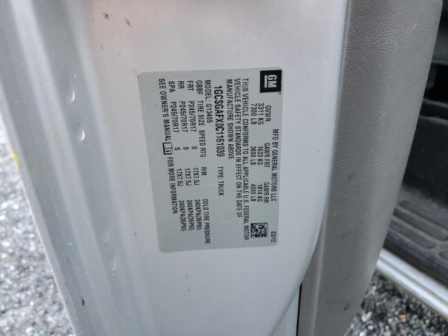 1GCSGAFX0C1161039 - 2012 CHEVROLET EXPRESS G1 SILVER photo 13