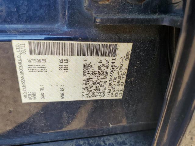 1N4AL2AP7BN496641 - 2011 NISSAN ALTIMA BASE 蓝色 照片 12