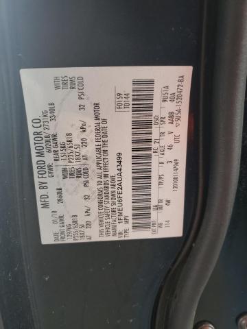 1FMEU6FE2AUA43499 - 2010 FORD EXPLORER LIMITED BLACK photo 13