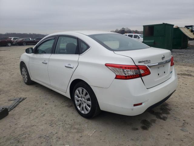 3N1AB7AP0EL664959 - 2014 NISSAN SENTRA S WHITE photo 2